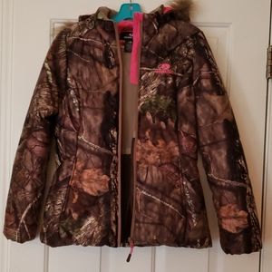 Mossy oak camo and pink jacket